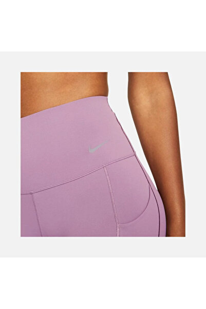 Nike Dri-Fit Universa Γυναικείο κολάν προπόνησης 7/8 - Ψηλόμεσο, μεσαίας υποστήριξης, μωβ αθλητικό