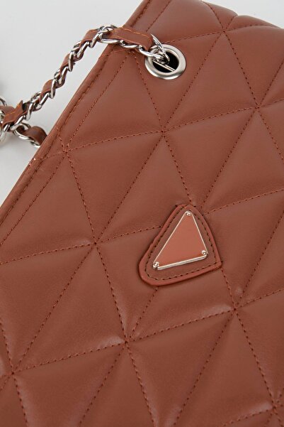 Çanta Park Τσάντα χειρός και τσάντα ώμου με φερμουάρ 3 τμημάτων με καπιτονέ λουράκι αλυσίδας και επένδυση