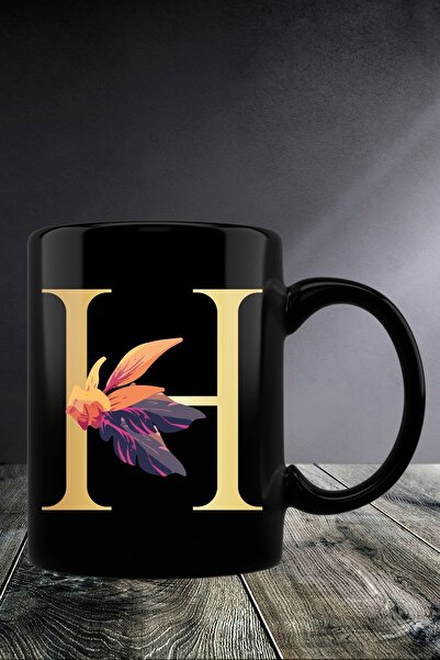 yhfoto كوب بأحرف سوداء - طباعة ثنائية الاتجاه * Sk326