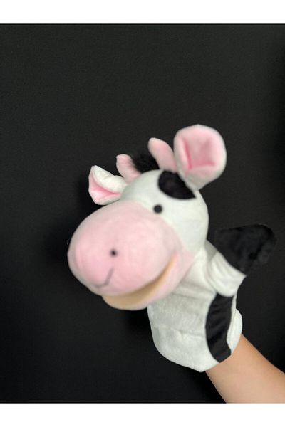 Rubi Cute Cow Plush Hand Puppet - Moving Mouth