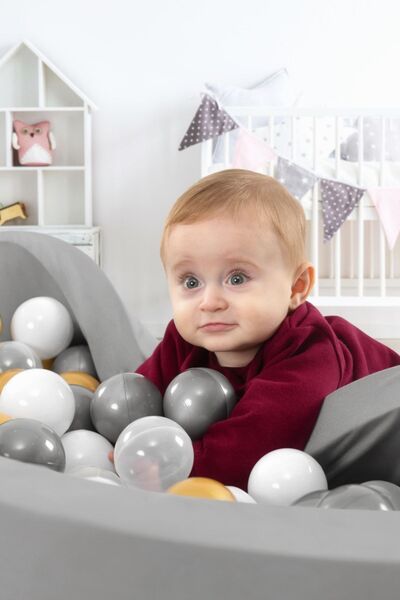 Wellgro Bubble Pops Gri Sünger Top Havuzu