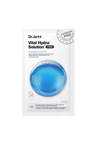 Dr.Jart Dermask™Vital Hydra Solution - PRO-Hyaluronic Acid, Intensive Moisturizing Barrier, Strengthening Mask 26G