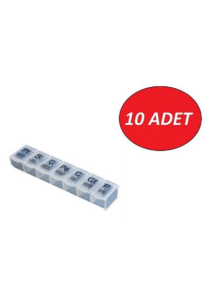 RAJ Weekly Daily Medicine Storage Box 7 Day Medicine Storage Container 10 Pieces