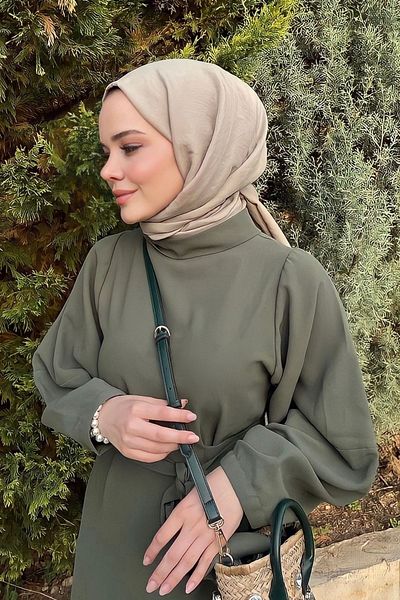 VALORSCARF Γυναικείο σάλι Sand Beige Cotton Kraş