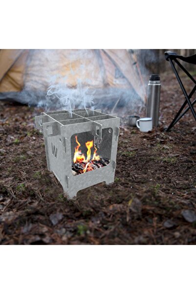 WiseDec Wisegrill Metal Kamp Sobası Ateş Çukuru Kolay Kurulumlu Taşınabilir