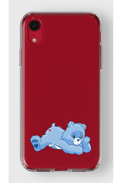 moonset Iphone XR Uyumlu Sevimli Ayı Tasarımlı Baskılı Şeffaf Telefon Kılıfı