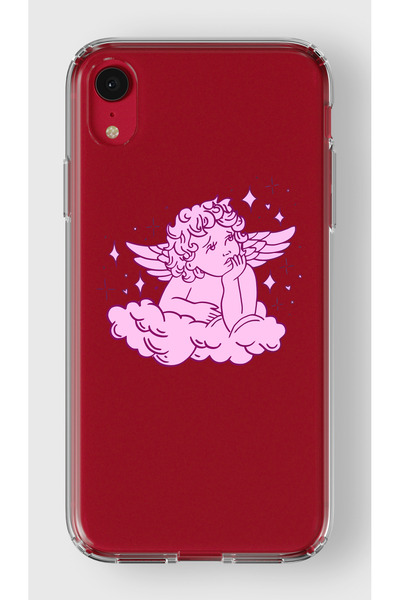 moonset Angel Design Printed Transparent Phone Case Compatible with iPhone Xr
