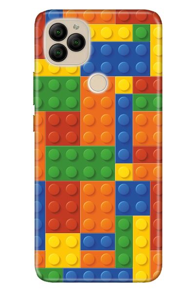 General Mobile Gm 22 Kılıf Kamera Korumalı Trend Ol Kapak Silikon Puzzle Lego