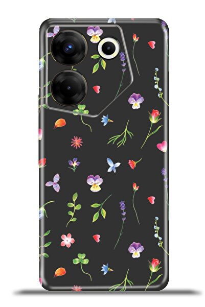 TECNO Camon 20 Pro 5G Kılıf Esnek Silikon Kamera Koruma 4k Desenli Özel Tasarım - Floral
