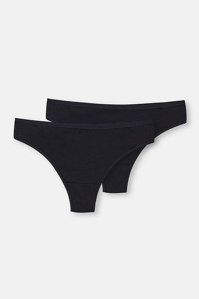 Dagi Schwarzer Tanga aus Single-Jersey