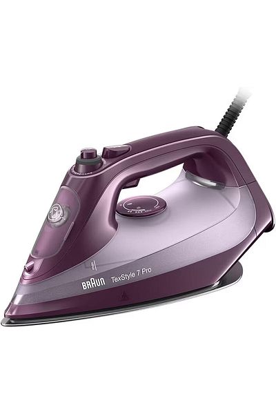 Braun TexStyle 7 Pro Steam Iron FreeGlide 3D, EloxalPlus Soleplate, Precision Tip, Auto-Off - SI7181