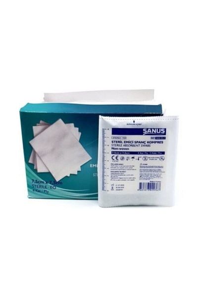 SANUS 7.5x7.5 سم 4 طبقات غير منسوجة معقمة