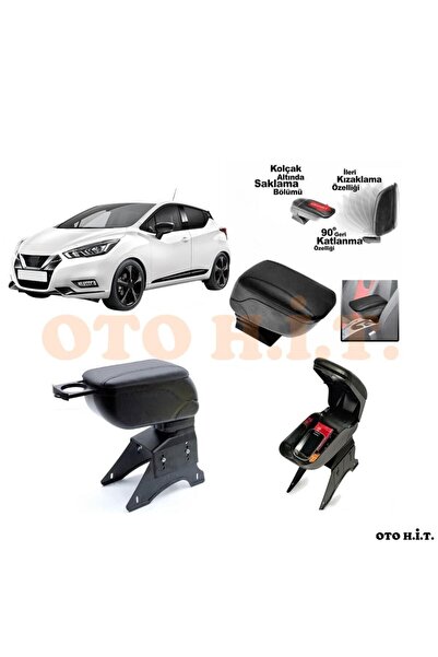 OTO H.İ.T. Nissan Micra 19 Üzeri Uyumlu Kol Dayama Ve Kolçak Sürgülü Bardaklı...
