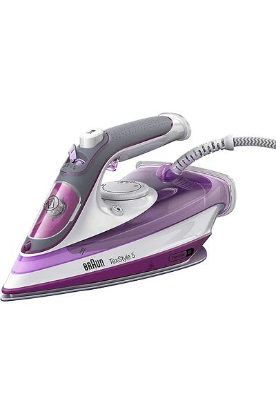 Braun Steam Iron TexStyle 5 2700 Watts, Super Cermaic Soleplate. FreeGlide 3D. Auto off -  SI 5037