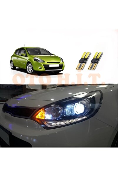 OTO H.İ.T. Renault Clio 3 Uyumlu Park Ampulü Beyaz Led Aydınlatma Ampulü Canb...