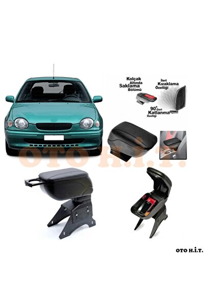 OTO H.İ.T. Toyota Corolla 98-2000 Uyumlu Kol Dayama Ve Kolçak Sürgülü Bardakl...
