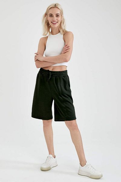 OXVİN Comfort Label - Μακρύ υπερμεγέθη Unisex βερμούδα με κορδόνια