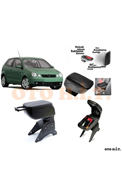 OTO H.İ.T. Volkswagen Polo 02-05 Uyumlu Kol Dayama Ve Kolçak Sürgülü Bardaklı...