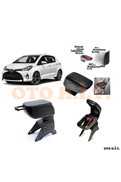 OTO H.İ.T. Toyota Yaris 14-17 Uyumlu Kol Dayama Ve Kolçak Sürgülü Bardaklıklı...
