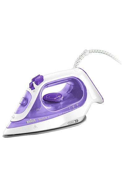 Braun Steam Iron TexStyle 3 2400 watts, Free Glide 3D technology, Super Ceramic, auto off - SI 3055