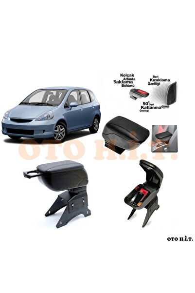 OTO H.İ.T. Honda Jazz 02-09 Uyumlu Kol Dayama Ve Kolçak Sürgülü Bardaklıklı A...