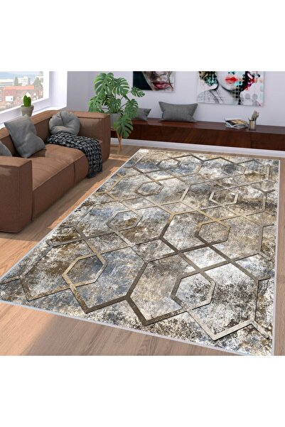 Eliana Home Dijital Baskı Yıkanabilir Kaymaz Taban Salon Halısı Ve Yolluk LNA...