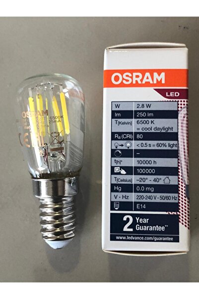 Osram E14 RUSTİK LED 2,8W=25W 250 LÜMEN 6500 KELVİN BEYAZ 10,000 SAAT