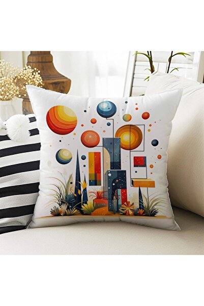 Else Dekor Σετ ψηφιακής εκτύπωσης με γεωμετρικό σχέδιο με 4 μαξιλαροθήκες