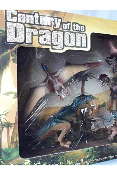 OYUNCAKSAHİLİ Jurrasic Park Trex Azhdarchids Pterozor 5 Unbreakable Toy Dinosaur Set in Box