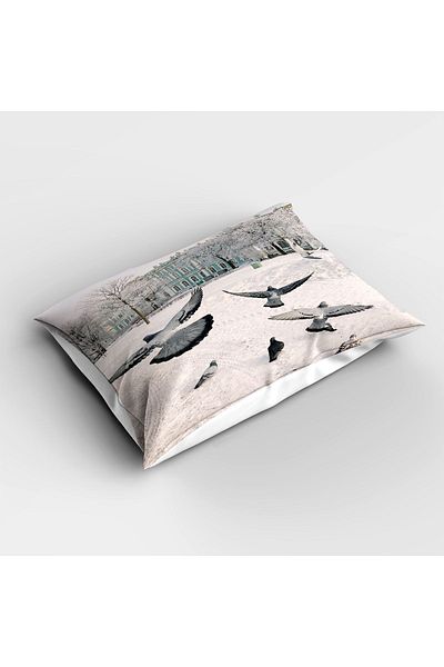 Else Dekor Single and Children's Bedspread - Flying Birds Pattern and Digital Printed Pillowcase