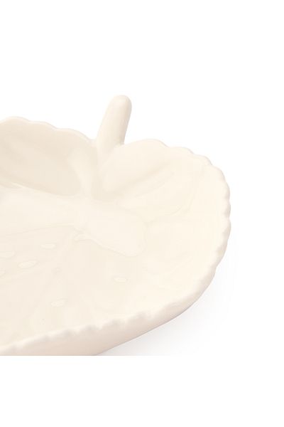 ultraform White Porcelain Leaf Bowl - 9x8 cm