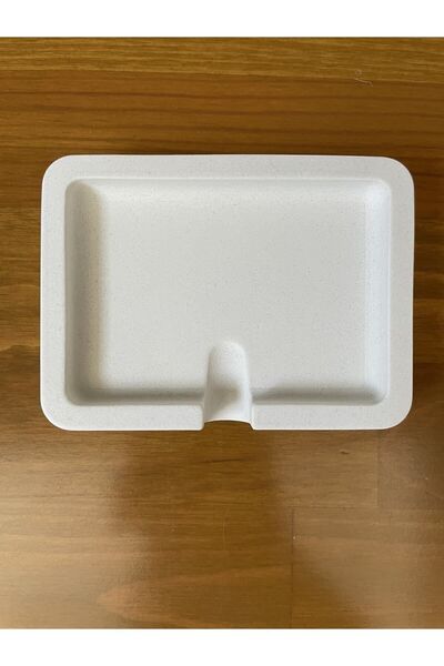 Momo طبق صابون خرساني أبيض