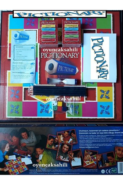 OYUNCAKSAHİLİ Pictionary Scratch Tell 4 People Pictıonary Fast Illustration