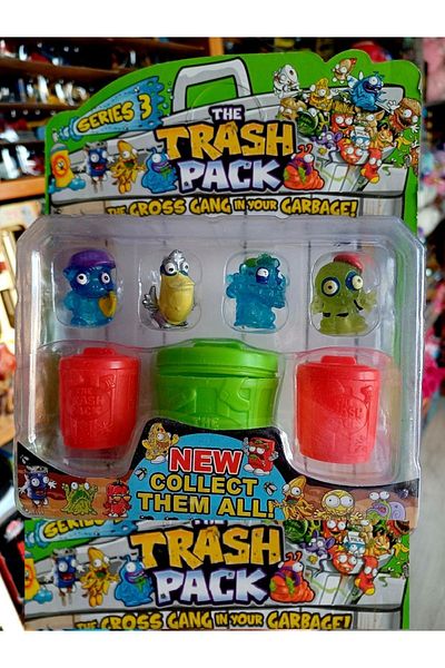 OYUNCAKSAHİLİ Trash Gang Trash Pack Grossery 13 Pieces Toy Garbage Can 2 Packs in One
