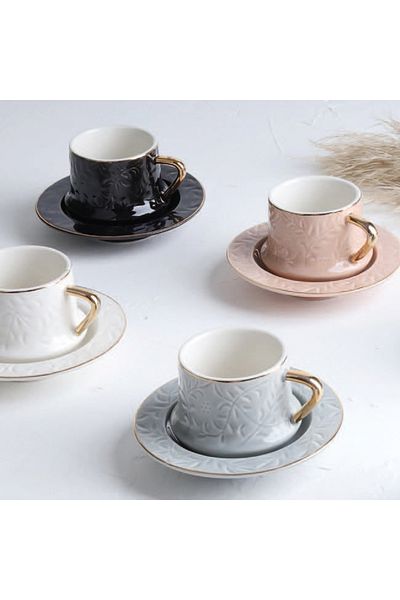 AROW TR-3536 Porcelain Coffee Cup Set for 6 People - 12 Pieces