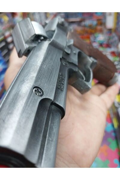 OYUNCAKSAHİLİ Kapsül Tabanca Metal Gonher Orijinal Marka Silah 22cm ispanya D...