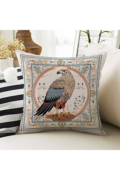 Else Dekor Σετ 4 - Δώρο κάλυμμα μαξιλαριού ριχτάρι με μοτίβο πουλιών