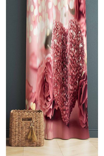 Else Dekor Roz, imprimat digital, cu modele de diamante, dormitor, sufragerie, bucatarie, fundal perdea