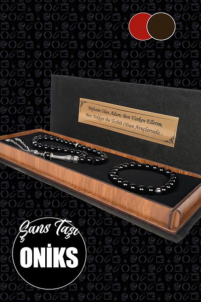 TESBİHCİBABA Men's Gift - Natural Stone Prayer Beads and Bracelet Set, 'Man Who Breathes'