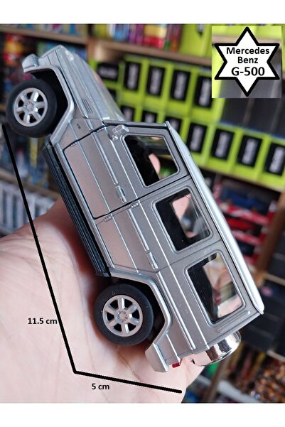 OYUNCAKSAHİLİ Mercedes Benz G500 V8 Kasa Model Jip Dıecast Koleksiyon Metal Araba Kapıları Açılır Gri