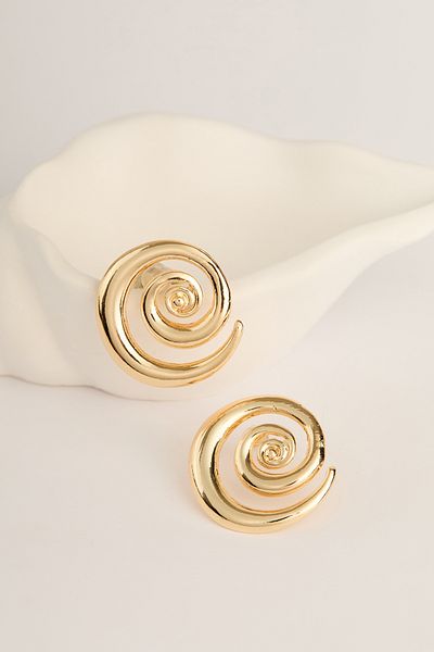 Elika Silver Gold Design Model Earrings