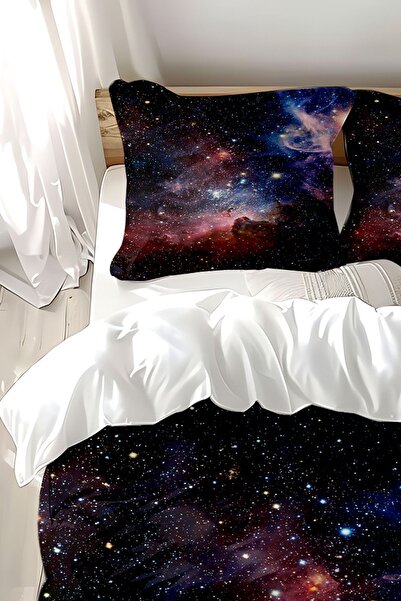 Else Dekor Комплект завивки с двоен галактически космически шарки и памучен сатен