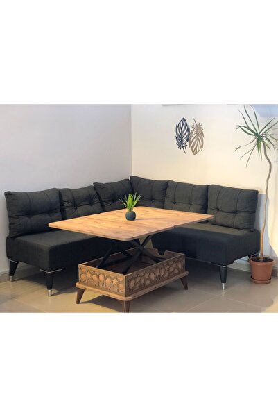 MOBİMİX Merkür Köşe Takımı Antrasit Kose-1 (sehpa Dahil Değildir )