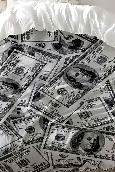 Else Dekor Σετ Παπλωματοθήκη Διπλό - Money Dollar Pattern, Βαμβακοσατινέ