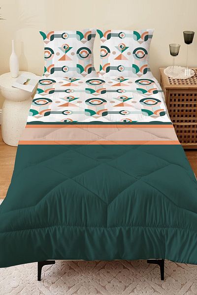 Else Dekor Modern Minimal Double - Microfiber Quilted, Quilt and Pillow Set
