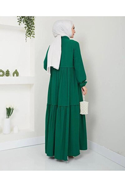 YILMAZBARMAZ Γυναικείο φόρεμα γιακά πουκάμισου από ύφασμα βισκόζης