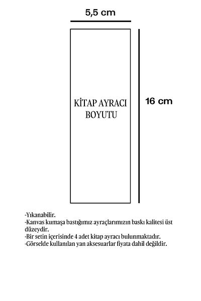 pamukcanta Gustav Klimt Bookmark - Artistic Design, Washable (PACK OF 4)