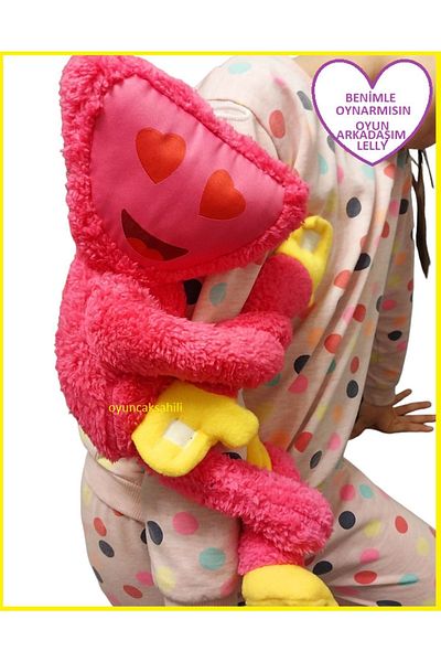 OYUNCAKSAHİLİ Rainbow Friends Plush Sleeping and Playmate Lelly Hands Wrap to Velcro Neck Arms Monkey 50cm