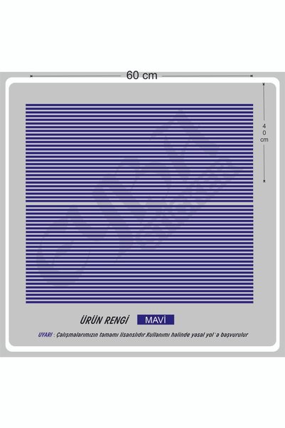 EYBA STİCKER Stop Line Compatible with Every Car Right Left 60X30 2 Pieces Ca...