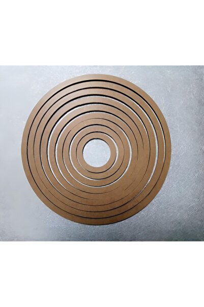 Sözen Home Design 9'lu Vidasız Ahşap Yuvarlak 3 Mm Kalınlıkta 33CM-Kasnak, Dü...